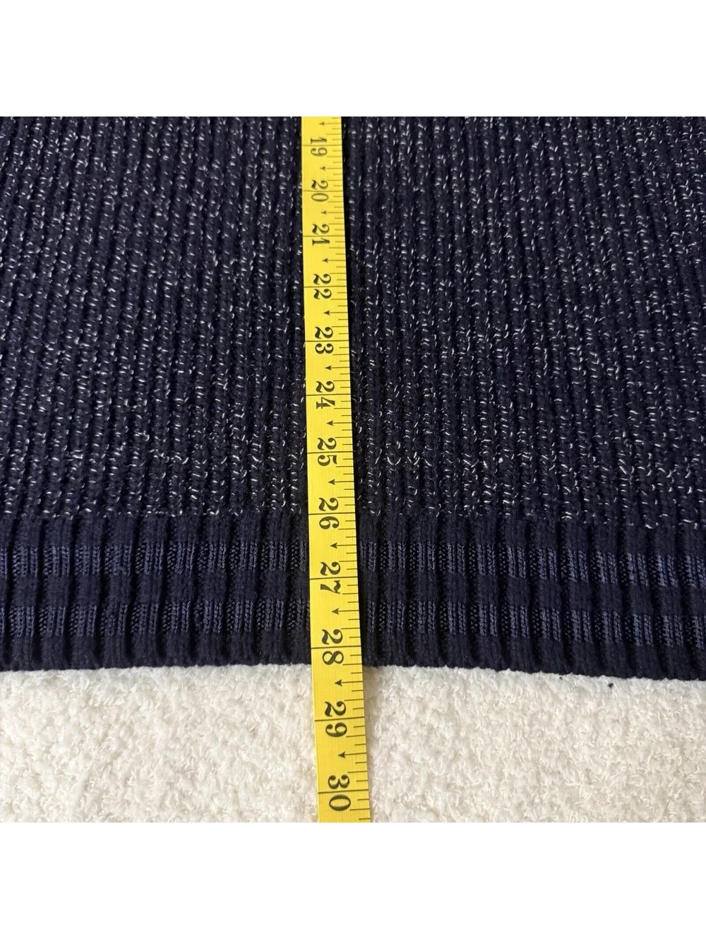 Ted Baker London Mens Size 7 Navy Blue Chunky Knit Wool Blend Crewneck Sweater